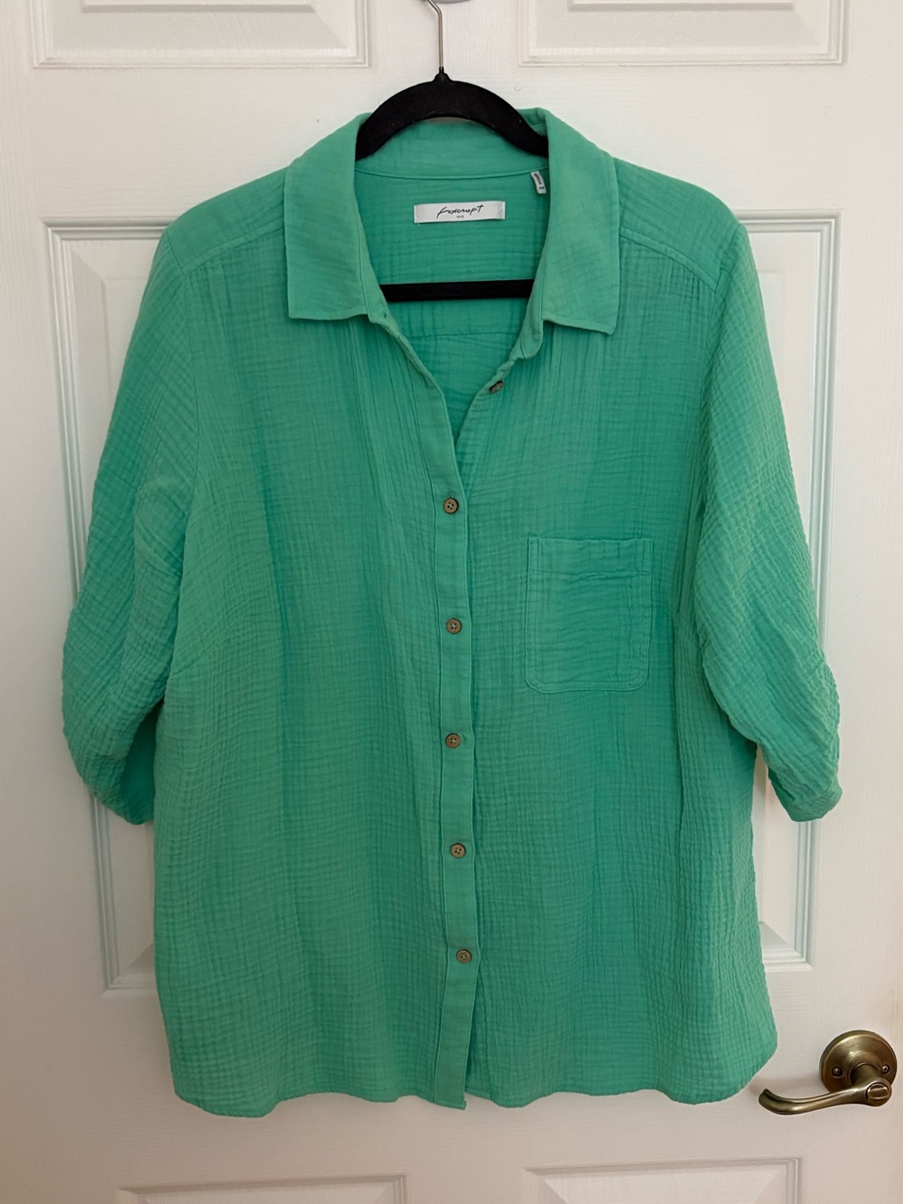 Foxcroft Green Button-Front Women's Shirt